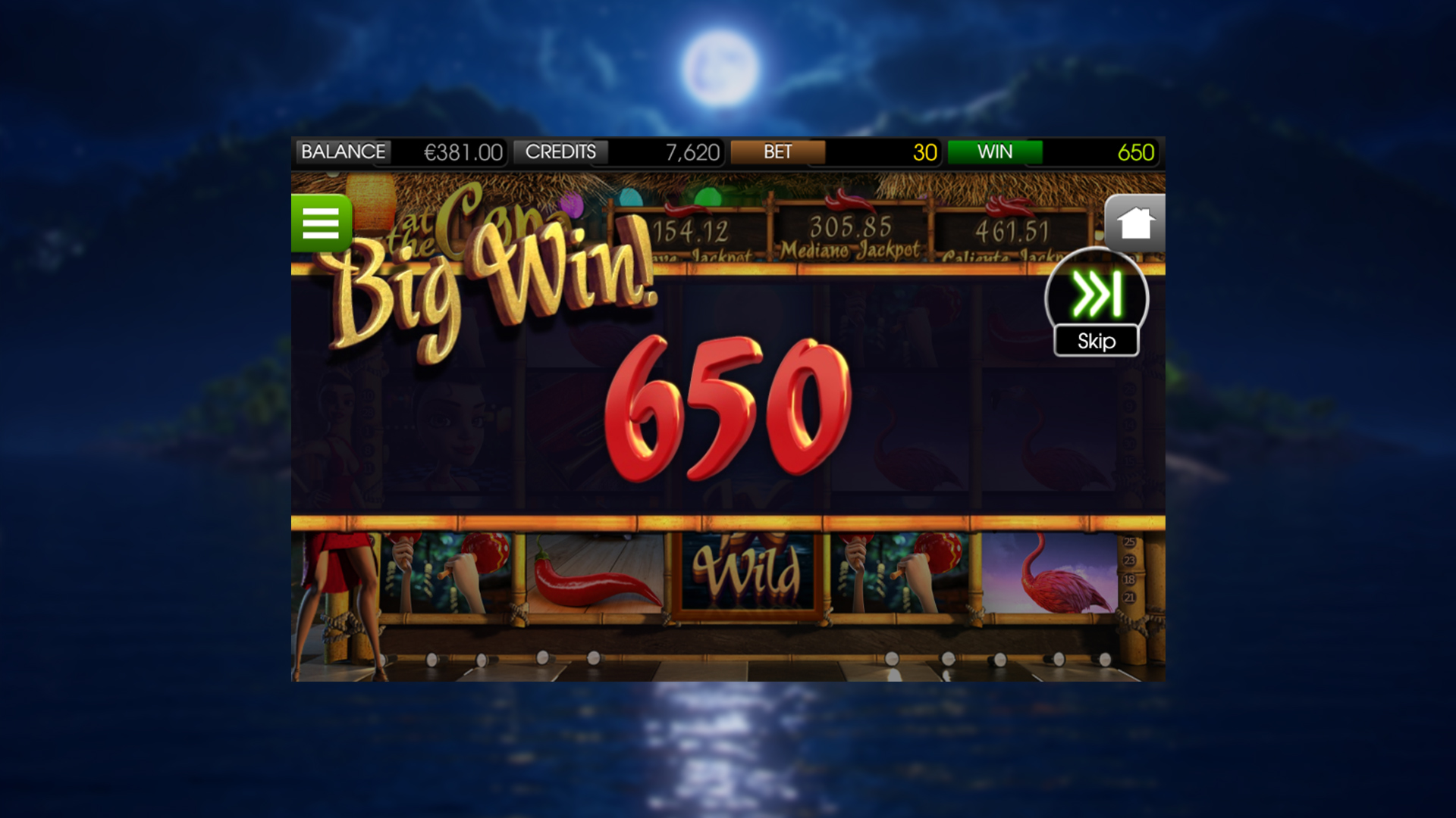 BetSoft At The Copa Screenshot