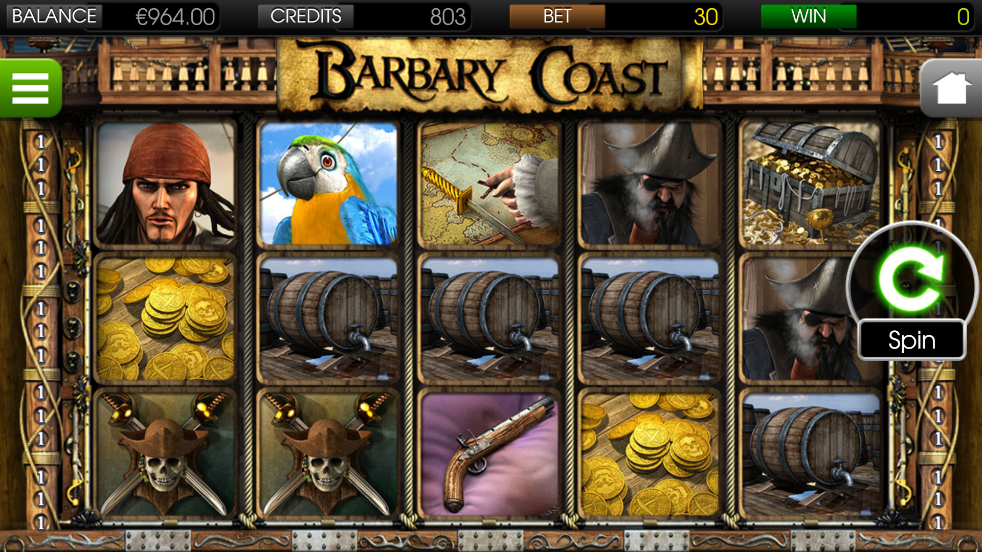 BetSoft Barbary Coast Screenshot