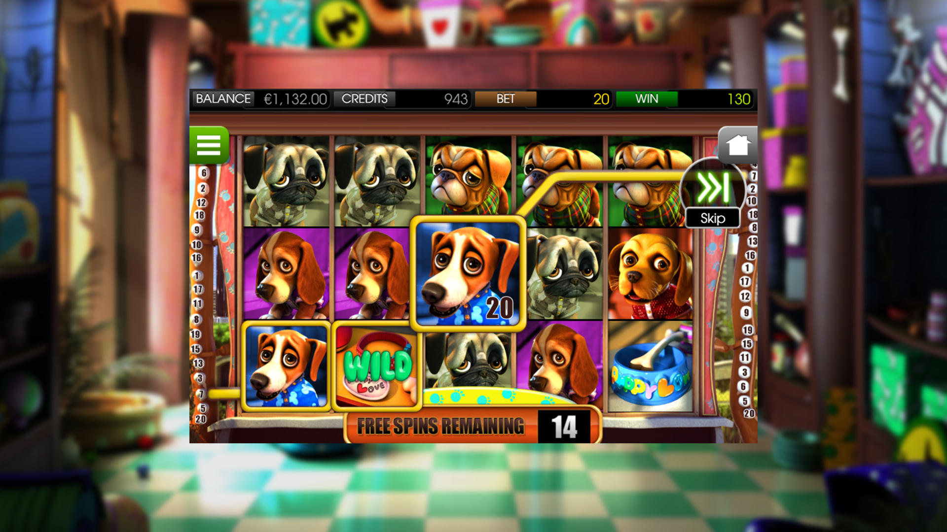 BetSoft Puppy Love Screenshot