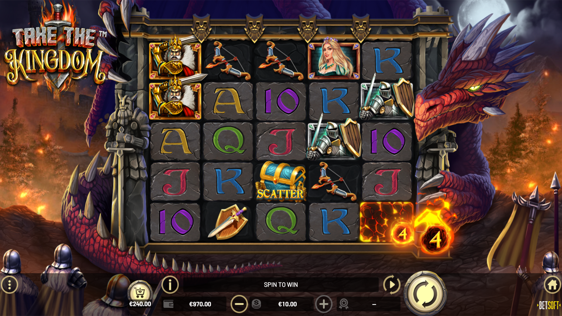 BetSoft Take The Kingdom Screenshot
