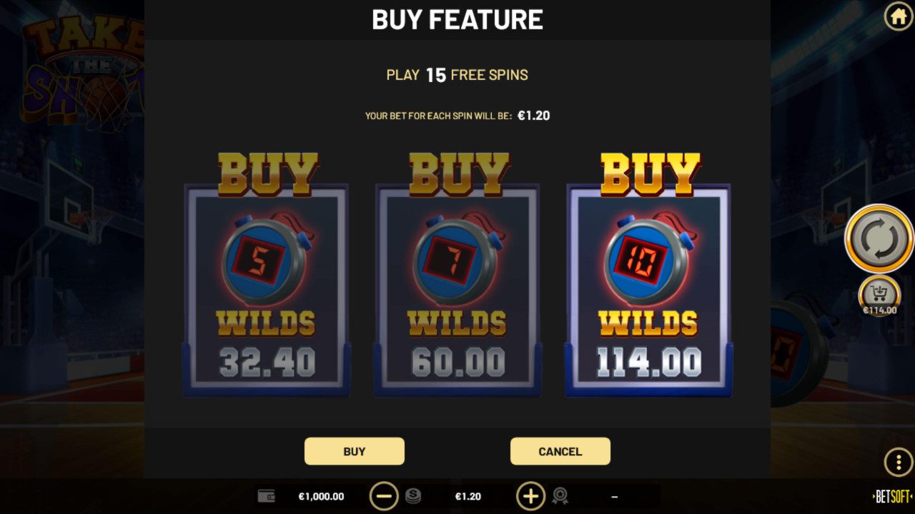 BetSoft Take the Shot Screenshot