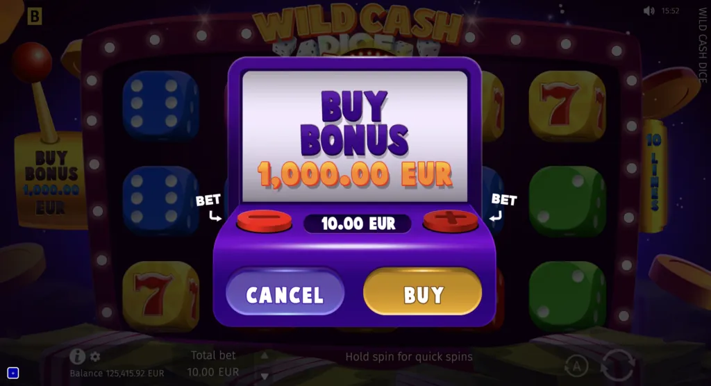 BG Wild Cash Dice Screenshot