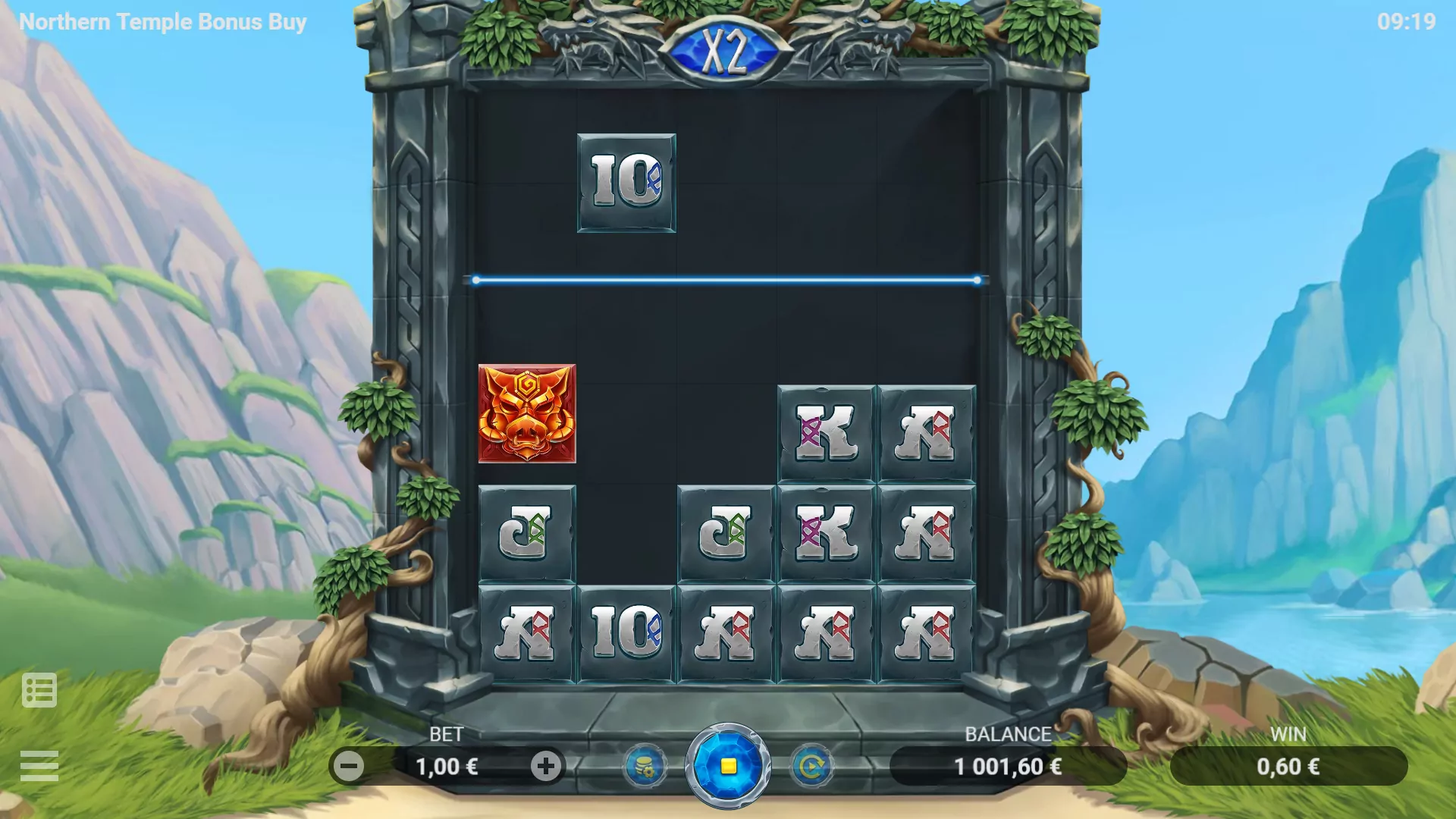 EVO Northern Temple Bonus Buy Screenshot