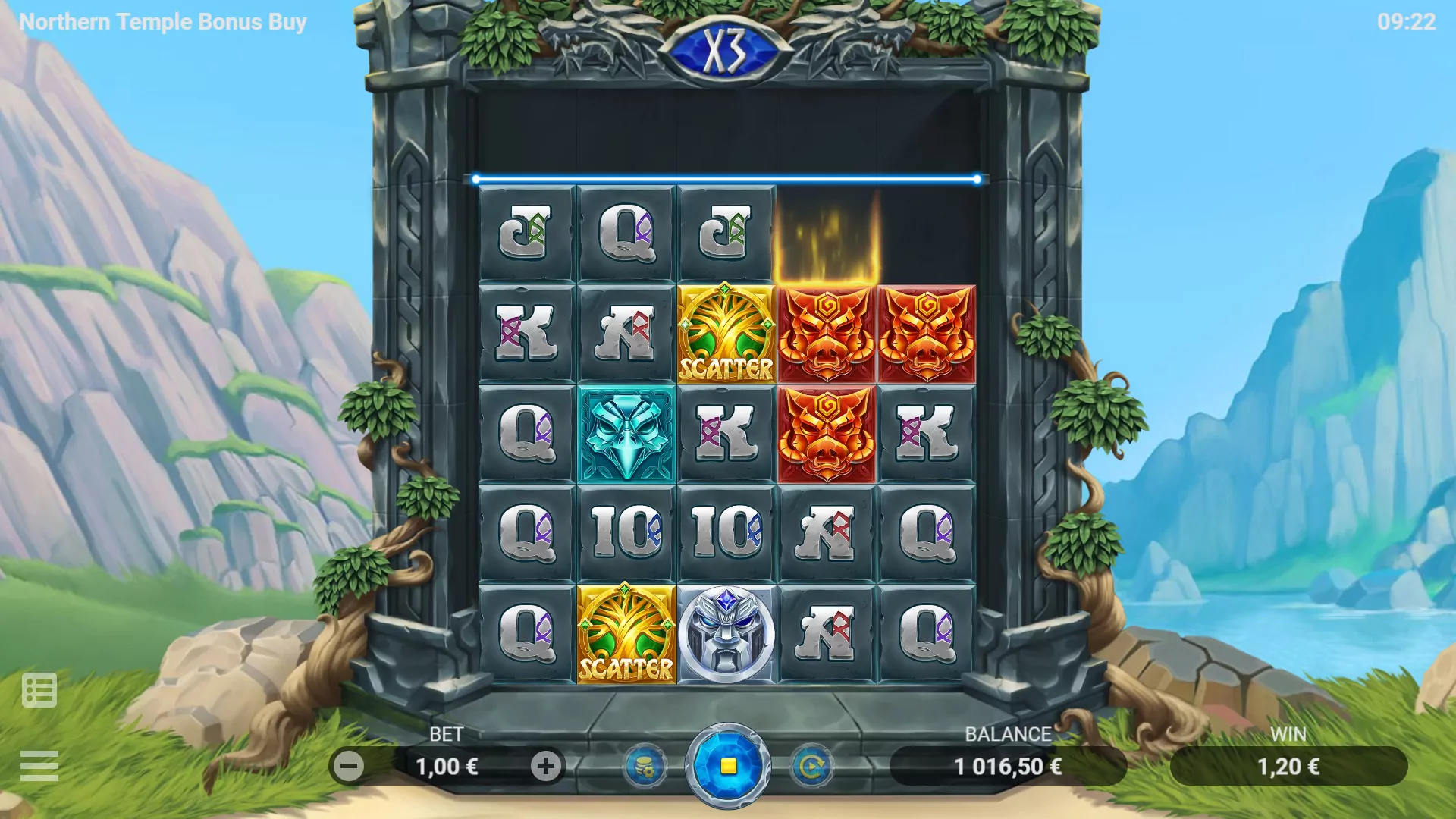 EVO Northern Temple Bonus Buy Screenshot