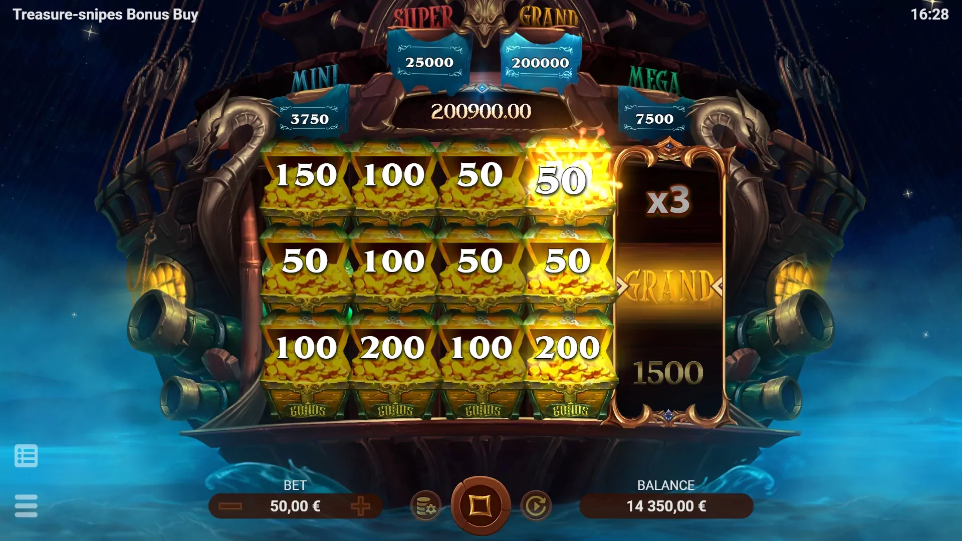 EVO Treasure Snipes Bonus Buy Screenshot