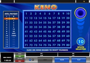 LuckyWin Speed Keno Screenshot