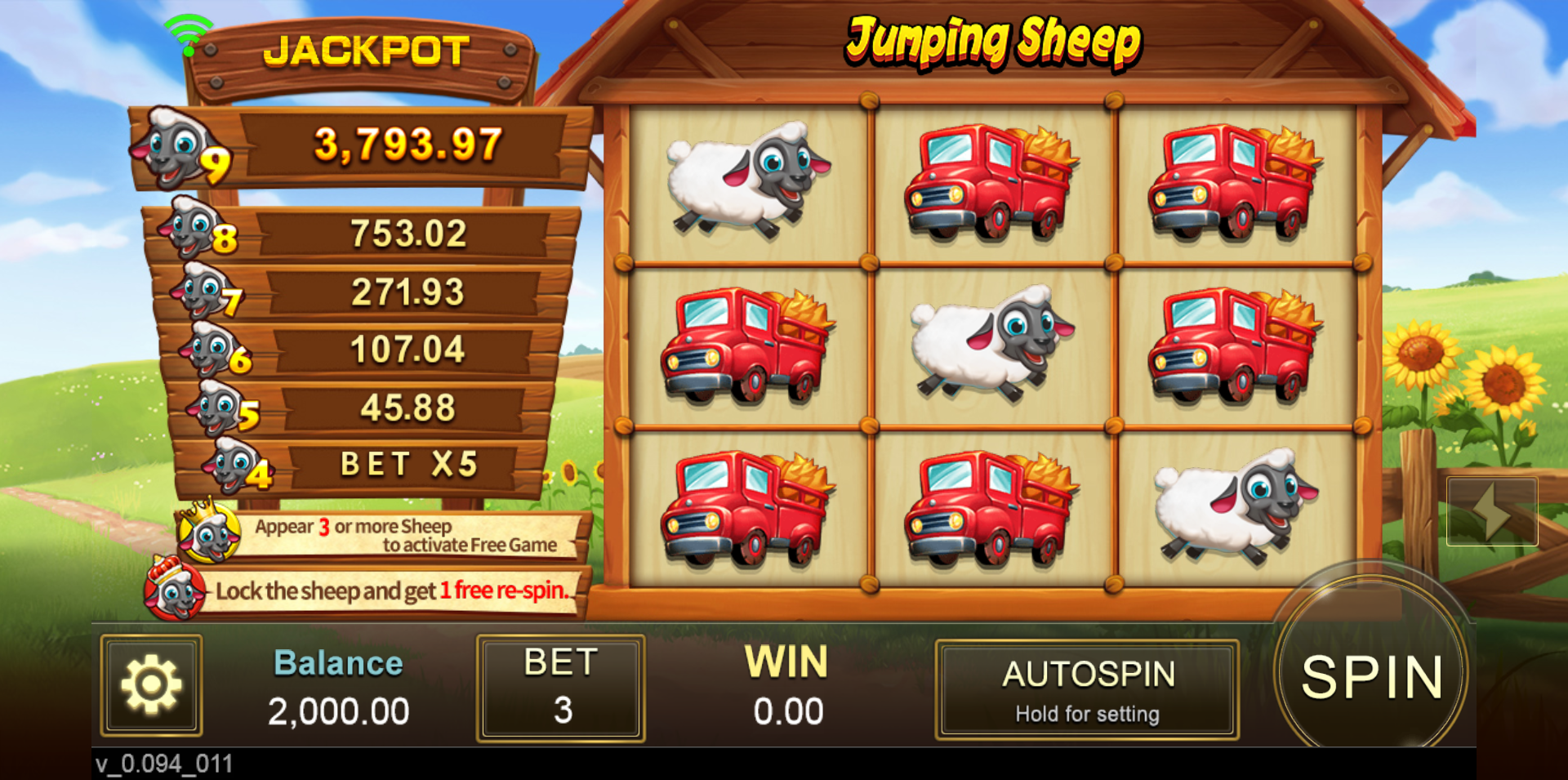 JILI Jumping Sheep Screenshot